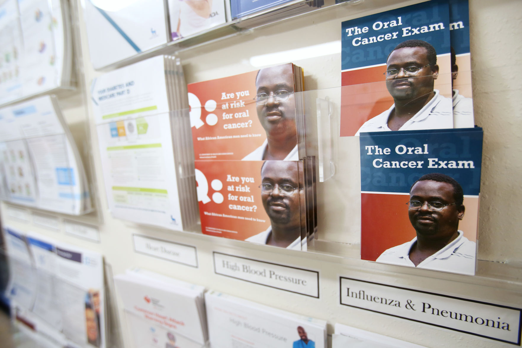 Handouts along the wall